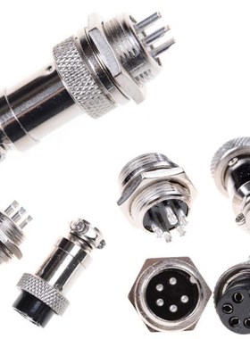 1 Pair GX16 2/3//5/6/7/8 Pin 16MM Male & Female Wire Panel C