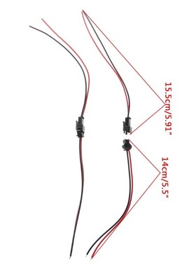 1 Sets 10 Pairs JST SM 2Pins Jack Plug Male to Female Wire C
