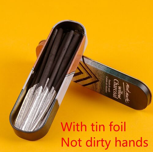 10pcs/set Willow Charcoal Sticks Set Art Sketch Bars Sketchi