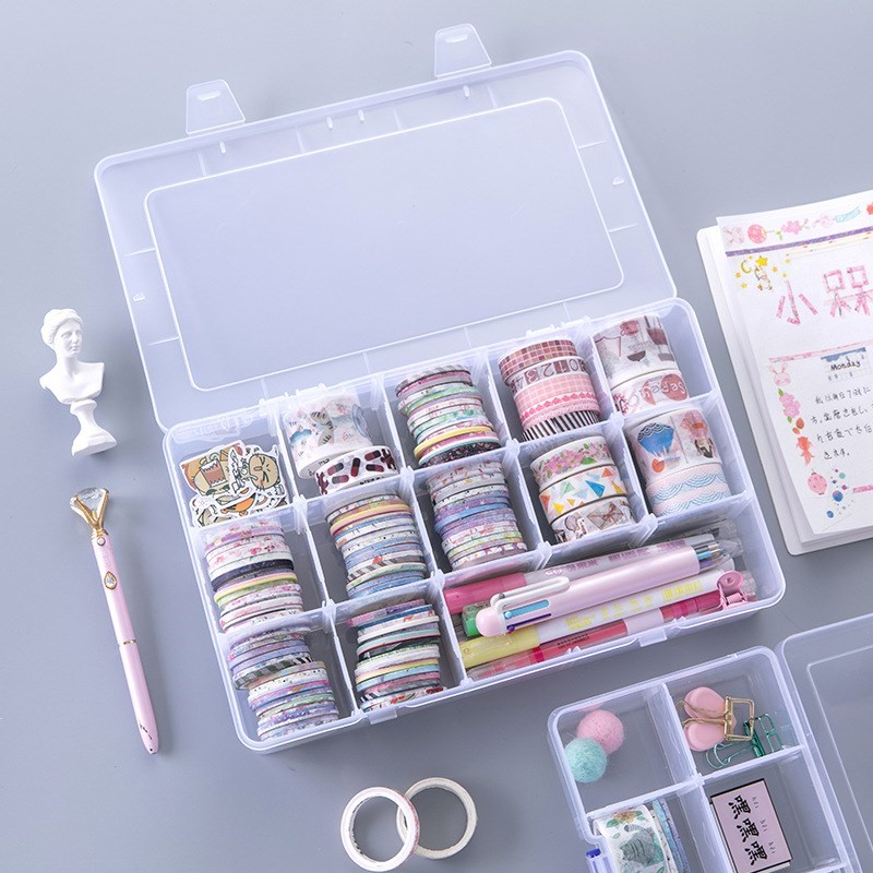 Sharkbang 100pcs with PVC Box Washi Tape Scrapbook DIY Maski