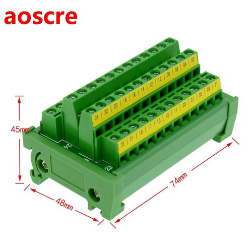 24 channels Power supply distribution terminal blocks splitt