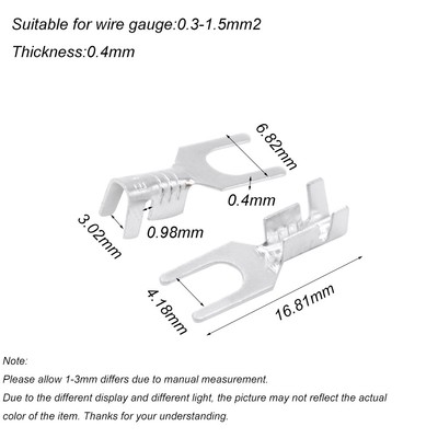 100pcs/lot ,4.2mm furcation Terminal Wire Naked Connector Fo