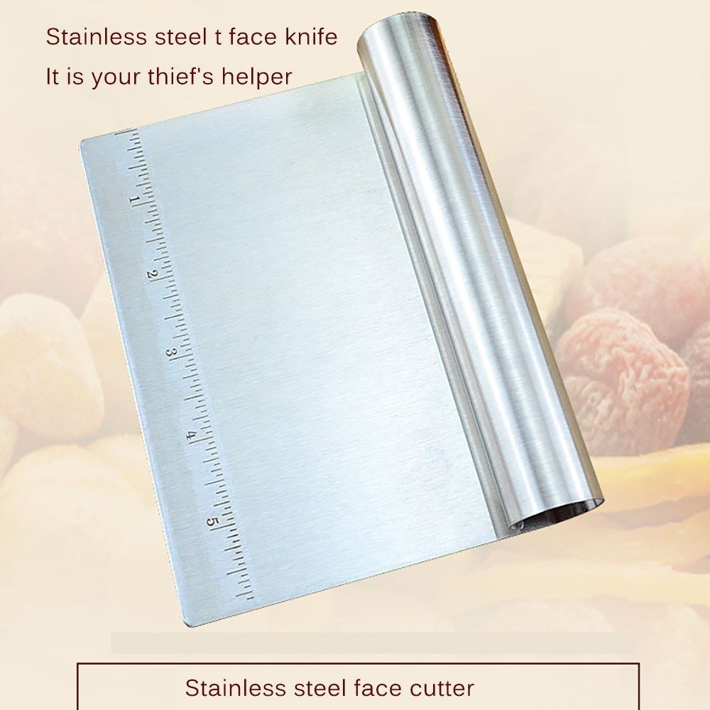 Stainless Steel Home Kitchen Baking Pizza Dough Scraper Cutt