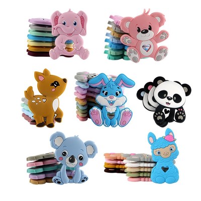 Kovict 1Pc Silicone Teether Colorful Cartoon Animal BPA Free