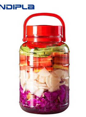 Thicken Transparent Glass Pickle Bottle Portable Night Stain