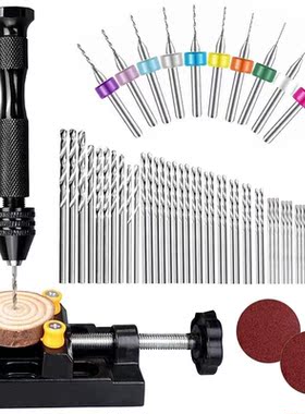 62 Pieces Pin Vises Hand Drill Bits, Mini Twist Drill Bits S
