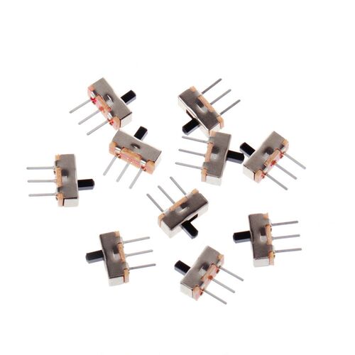 10 Pcs/1 Set 2 Position On/Off SPDT 1P2T 3 Pin PCB Panel Min