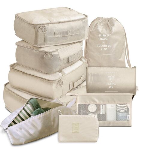 9 pieces Set Travel Organizer Storage Bags Suitcase Packing