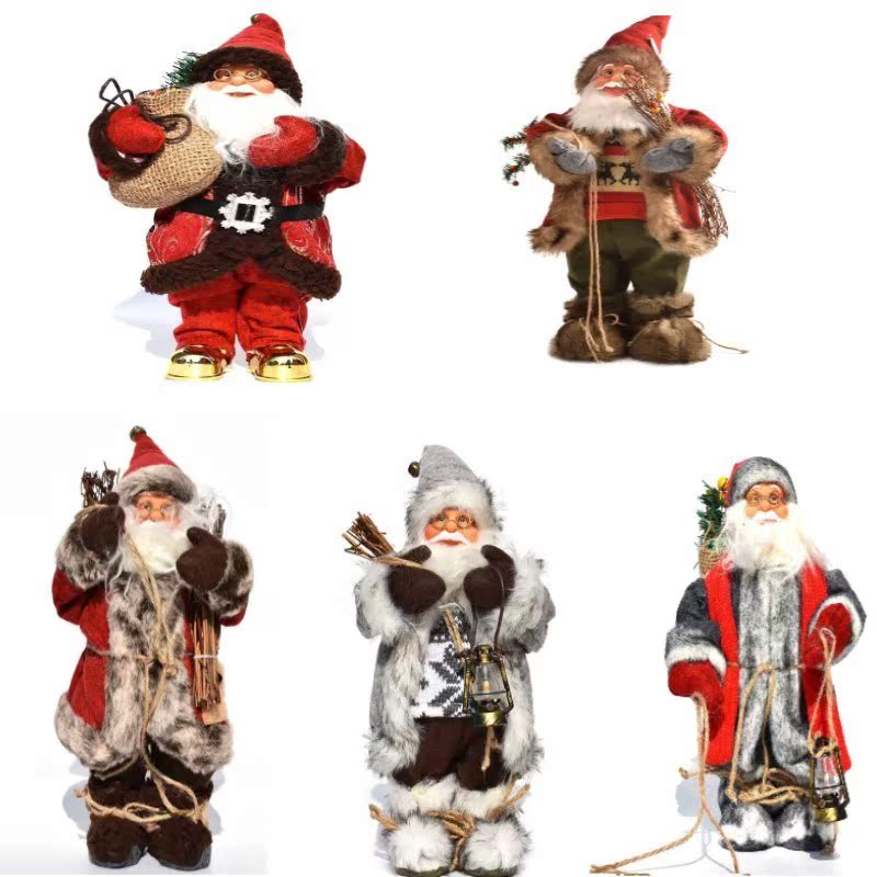 Newest Christmas Decorations 30cm Santa Claus Doll Knitted P