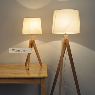 Modern Simple Log Bedroom Floor Lamp Art Living Room Light C