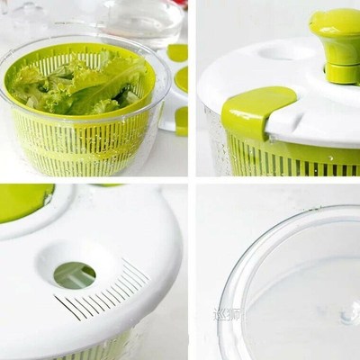 Manual Grips Salad Spinner Lettuce Greens Washer Dryer Drain