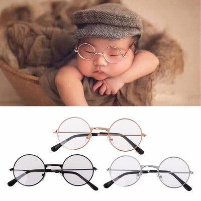 Newborn Baby Clothing Accessories Girl Boy Flat Glasses Phot