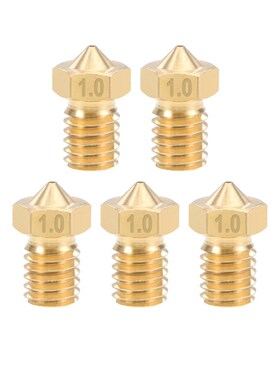 5 PCS 1 mm 3 d Printer Nozzle Head M6 Thread Replacement for