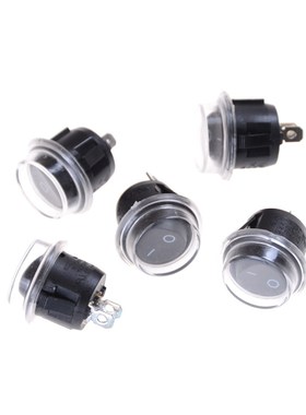 Boat Rocker Switch Round Black KCD2 2Pin 2File Seesaw Switch