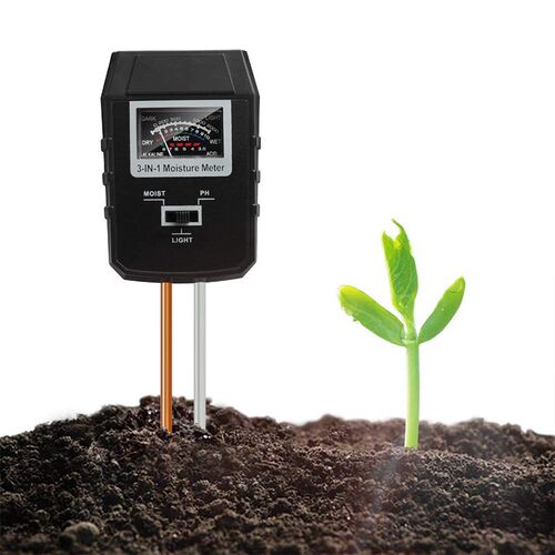 Soil PH Meter, 3-In-1 PH Moisture Light Meter Testing Kits ,