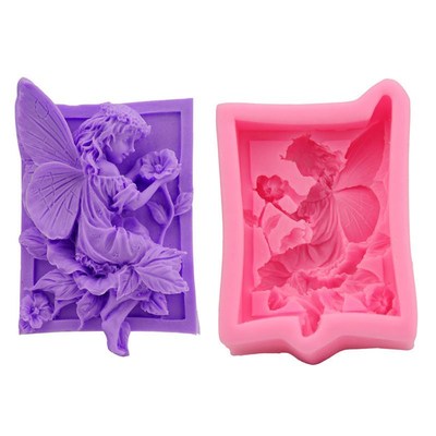 Fairy angel flower 3D resin clay silicone molds DIY handmad