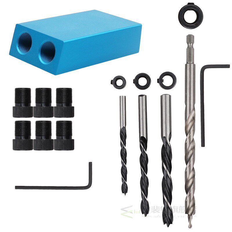 Woodworking Oblique Hole Locator Jig Kit 15 Degree Angle Dri