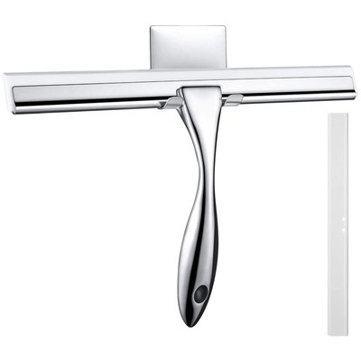 Shower Squeegee, Window Stainless Steel Wiper with Self Adhe