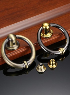 Zinc Alloy Ring Knocker Modern Minimalist Door Security Gree