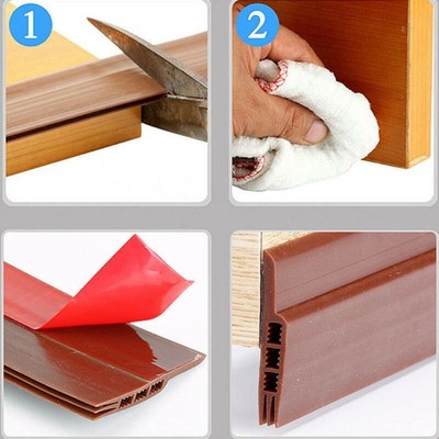 *100x4.5cm Adhesive nder Door Sweep Weather Stripping Soundp
