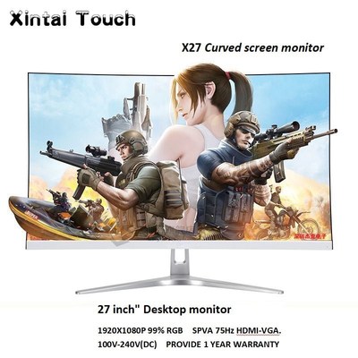 24 inch 27 inch Curved Screen Monitor 75Hz HD Gaming 22/23.8