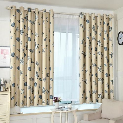 Marine Biological Printing Polyester Window Curtains for Liv