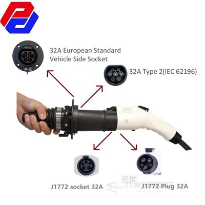 Wallbox EV Charger Adaptor Socket 32Amp SAE J1772 Connector