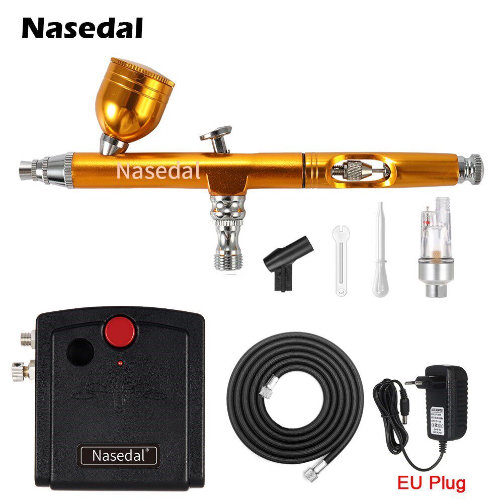 airbrush compressor kit dual-action 0.3mm air brush paint s