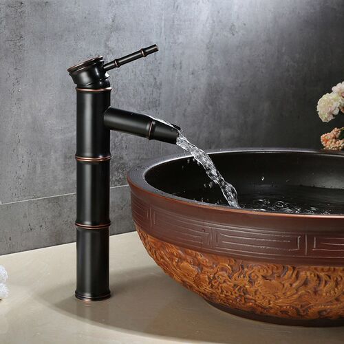 Antique Bathroom Basin Faucet Sink Faucet Vessel Tall Bamboo
