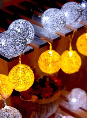 Led Light String Lace Cotton Ball 10 20Leds Holiday lights