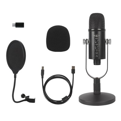 Professional USB Studio Condenser Microphone Desk Stand wit