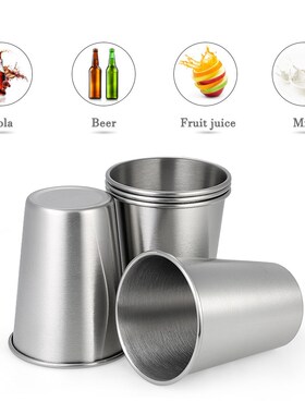 5pcs/set Cups Good Quality 304 Stainless Steel Beer Cup Wine