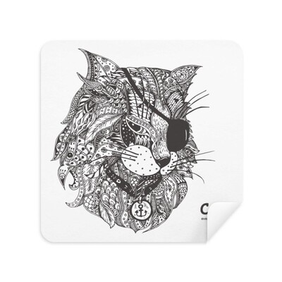 Cat Human Paint One Eye Glasses Cleaning Cloth Phone Screen