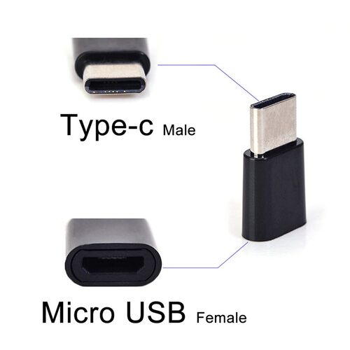 New 1pc Micro USB Female to Type c USB C Male Adapter Conve