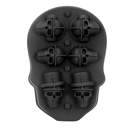 3D Skull Head Ice Cube Maker DIY  Silica Gel Skull T