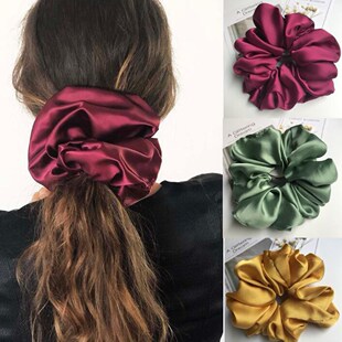 Oversized Scrunchies Big Rubber Hair Ties Elastic Hair Bands