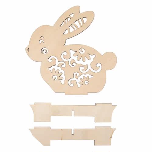 Easter Decorations 适用于 Home DIY Wooden Bunny Rabbit Egg S