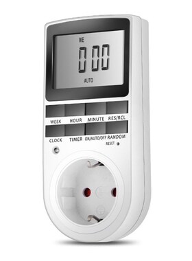 Digital Screen LCD Display Plug-in Programmable Timer Switch