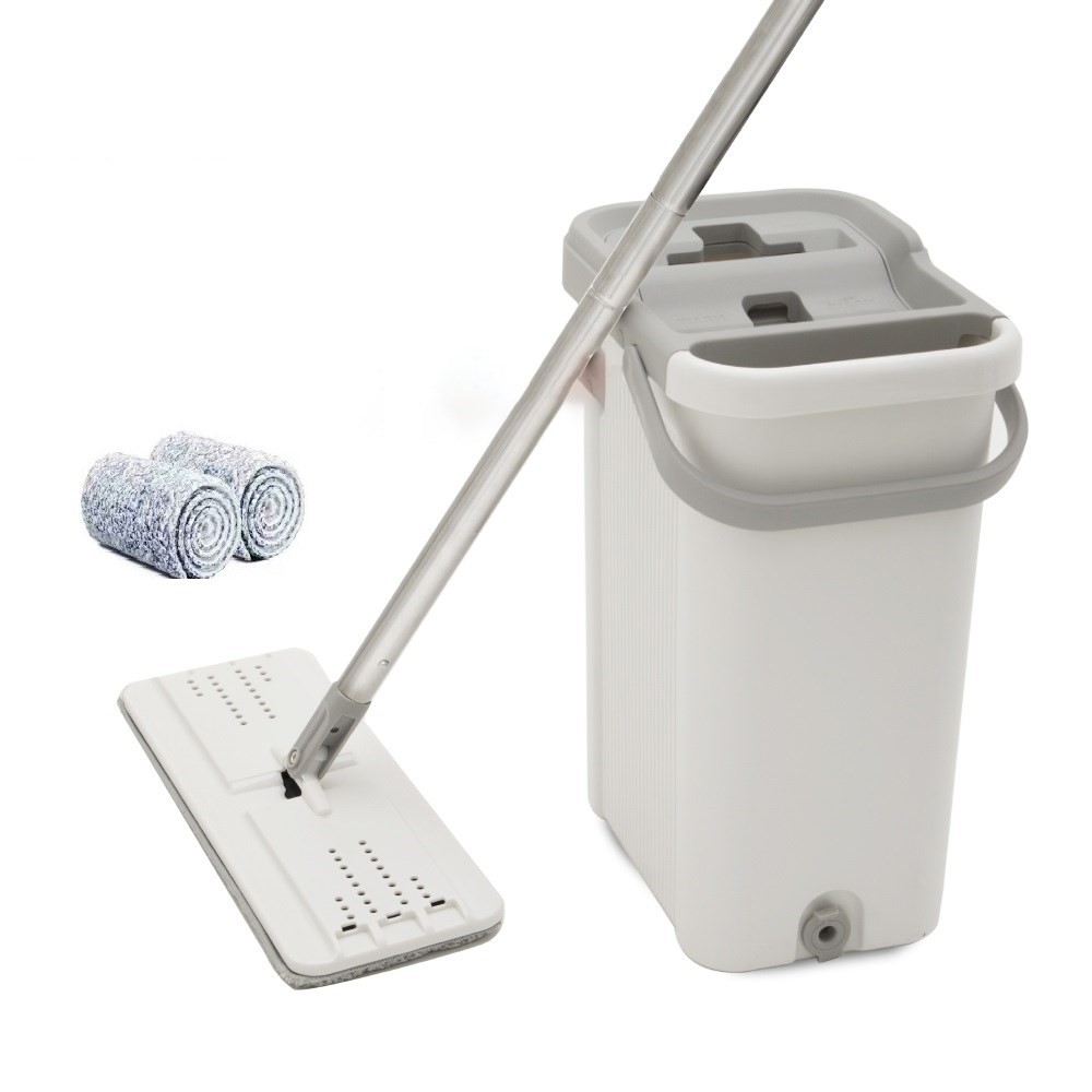Mop Cloth with Bucket Bucket Microfiber Flat Mop Cleaning Sq