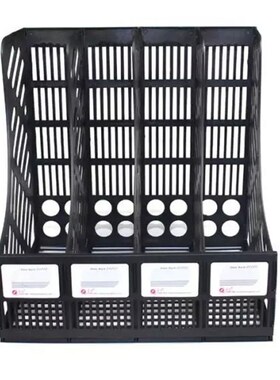 File Holder Document Tray 4-Grid Desktop Storage File Organi