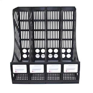 File Holder Document Tray 4-Grid Desktop Storage File Organi