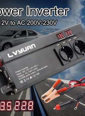 Inversor 12 v 220 v 6000W Power Inverter E   3AC Outlets 4 S
