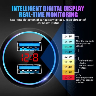 4.8A Car Charger Mobile Phone Fast Charging Adapter in Car w
