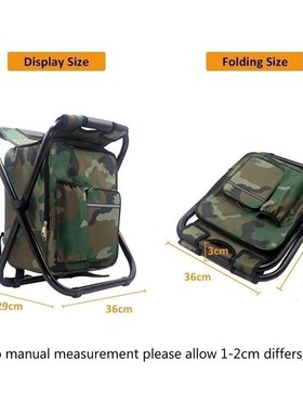 2 In 1 Outdoor Camping Folding Backpack Stool Fishing Chair