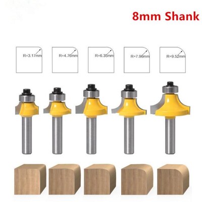 8mm Shank Corner Round Over Router Bit with Bearing Fillet K