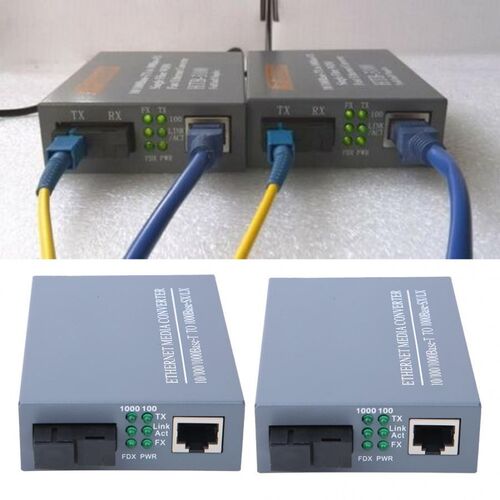 1 Pair HTB-GS-03AB Optical Fiber Media Converter Gigabit Fib