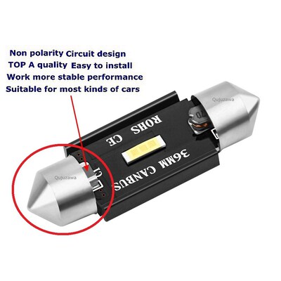 2PCS Festoon 31mm 36mm 39mm 41mm  C5W C10W Super Bright CSP