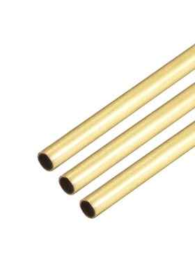 Brass Round Tube 300mm Length 2mm OD 0.2mm Wall Thickness Se