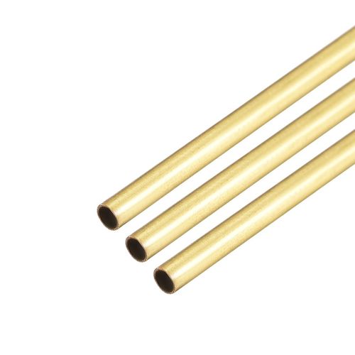 Brass Round Tube 300mm Length 2mm OD 0.2mm Wall Thickness Se