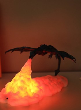 Dragon With Fire Night Light 3D Printed LED Charizard Lamps